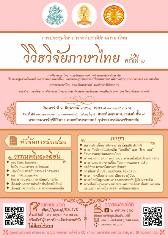 วิวิธวิจัยภาษาไทย หน่วยวิจัยไทยวิทรรศน์