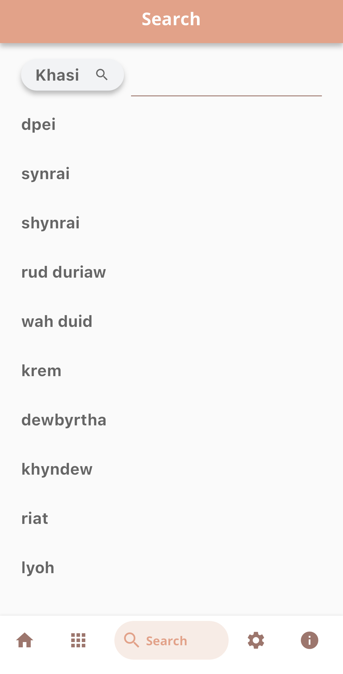 Arunodaya Quadrilingual Dictionary of Khasi, Hindi, English, and Thai