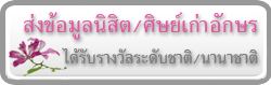 แบบสำรวจนิสิต/ศิษย์เก่าอักษรได้รางวัลระดับชาติ/นานาชาติ